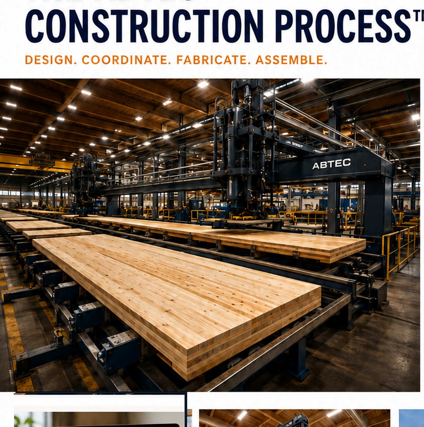 Mass timber manufacturing line