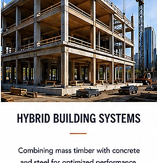 Mass timber building frame