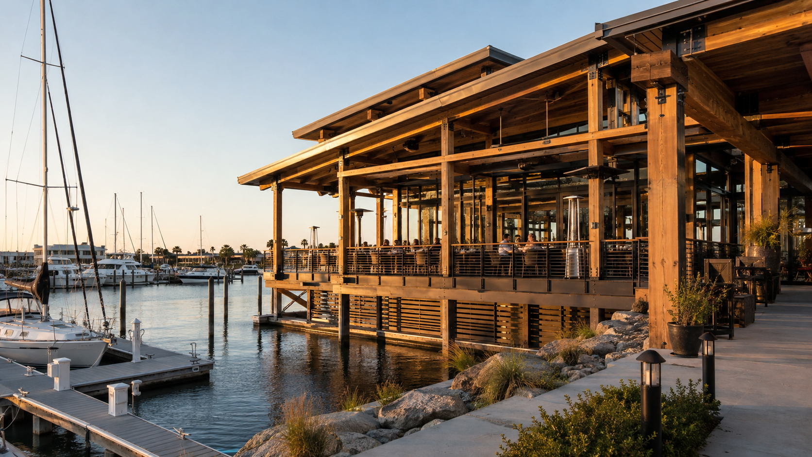 Conceptual marina clubhouse