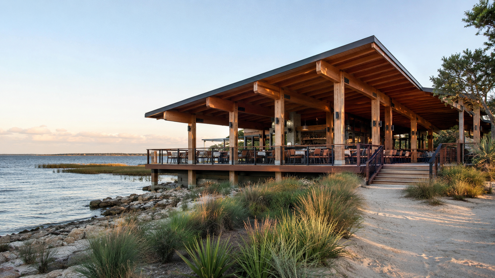 Conceptual waterfront commercial property